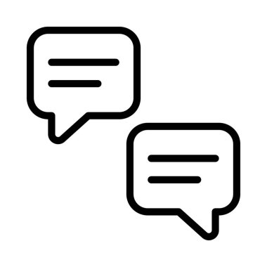 İleti Sohbeti simgesi, vektör illüstrasyonu 
