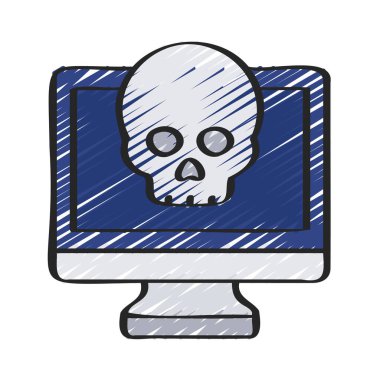 kafatası ve dizüstü bilgisayar