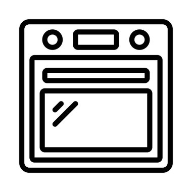 Fırın Fırını Web simgesi vektör illüstrasyonu