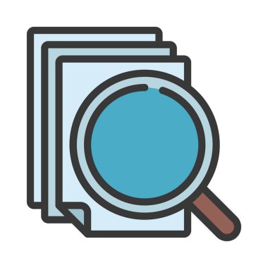 Yedekleme Analizi simgesi, vektör illüstrasyonu basit tasarım