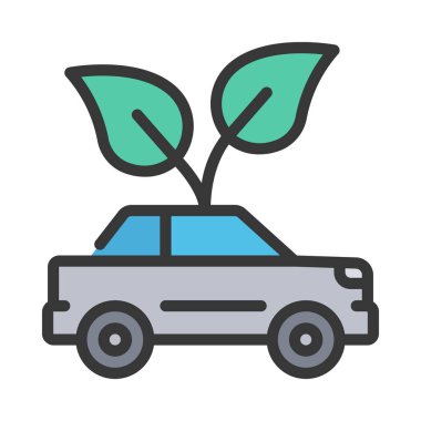 araba simgesi, vektör illüstrasyonu basit tasarım 