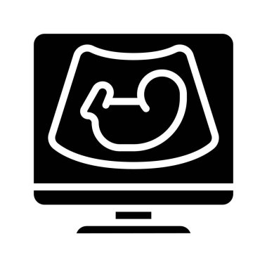 Ultrason simgesi vektör illüstrasyon tasarımı