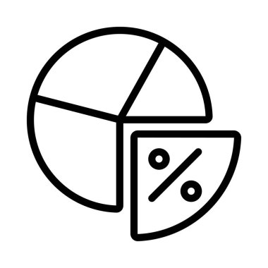 Pie Cart Yüzdesinin vektör çizimi