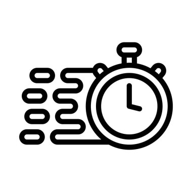 Hızlı Zaman Ağı simgesi, vektör illüstrasyonu.              