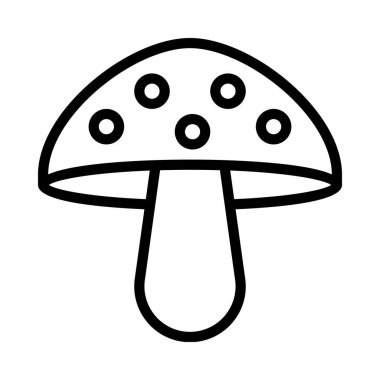 Beyaz arkaplanda mantarın vektör çizimi