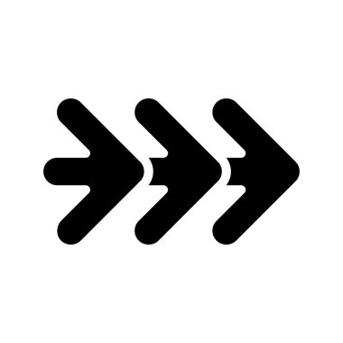  Sağ yön ok ikonu vektör illüstrasyonu 