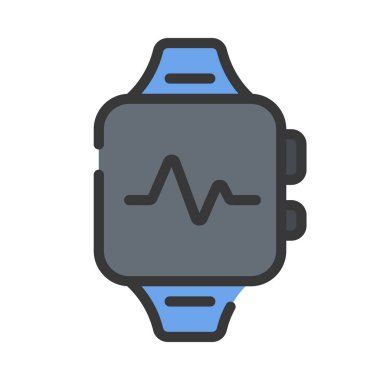 saat simgesi, vektör illüstrasyonu basit tasarım