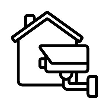 CCTV güvenlik kamerası vektör resimleme simgesi  