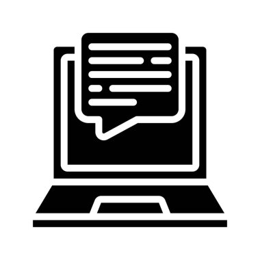 Laptop Tavsiye simgesi, vektör illüstrasyonu 