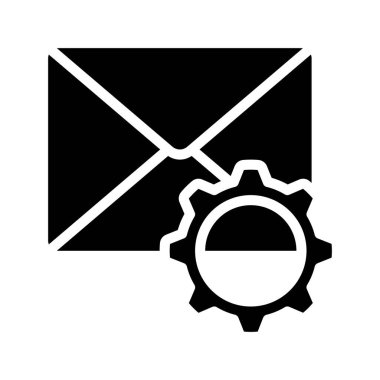 E- posta Ayarları, Beyaz Arkaplanda İzole Edilmiş Simge 