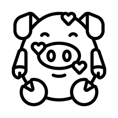 Aşk web simgesi vektör illüstrasyonunda