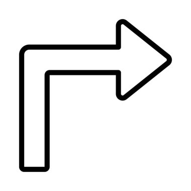  Sağ yön ok ikonu vektör illüstrasyonu 