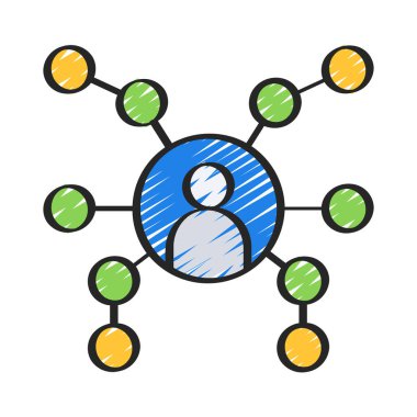 ağ paylaşım simgesi çizimi