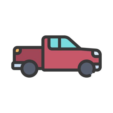 ulaşım kamyonu simgesi vektör illüstrasyonu