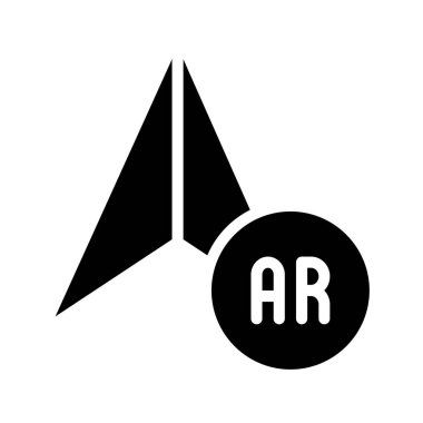 AR Navigasyon simgesi vektör illüstrasyon tasarımı