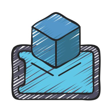 Artırılmış Gerçeklik simgesi vektör illüstrasyon tasarımı