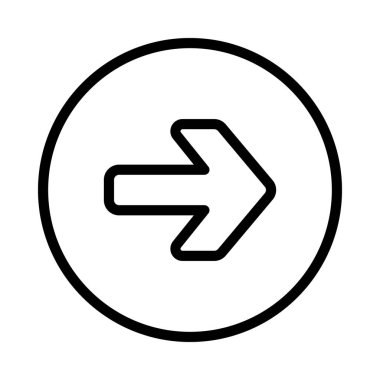  Sağ yön ok ikonu vektör illüstrasyonu 