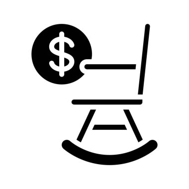 Emeklilik Fonu web simgesi vektör çizimi