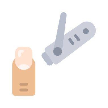 Kes Nails simge vektör illüstrasyon tasarımı