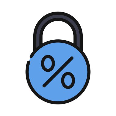 lock icon, vector illustration simple design