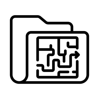 strateji web simgesi vektör illüstrasyonu