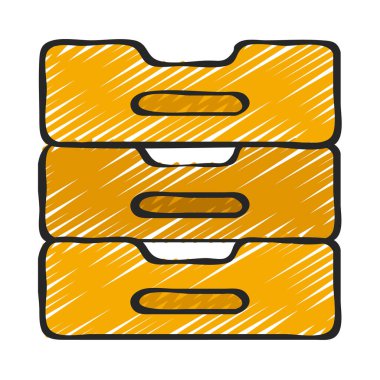 Belge simgesi arşivle, vektör illüstrasyonu basit tasarım