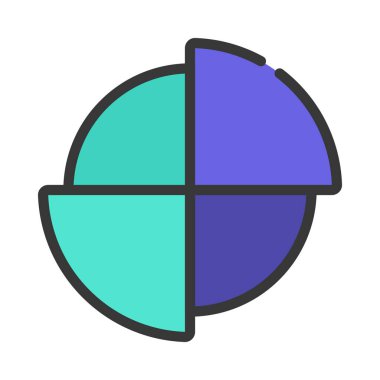 Bölünmüş Turtanın vektör illüstrasyonu