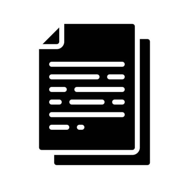 Genel Belge simgesi, vektör illüstrasyonu 