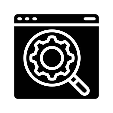 Arama motoru optimizasyon vektör çizimi. İKİ                             