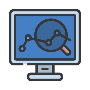 Simge vektör illüstrasyon tasarımı izleniyor