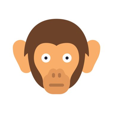 şirin maymun çizgi film ikonu vektör illüstrasyon grafik tasarımı