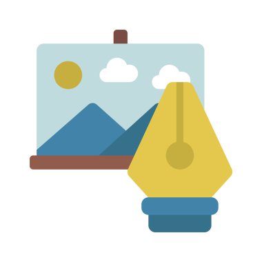 Grafik Tasarım simgesi, vektör illüstrasyonu 