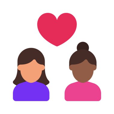 Female Couple icon vector illustration design