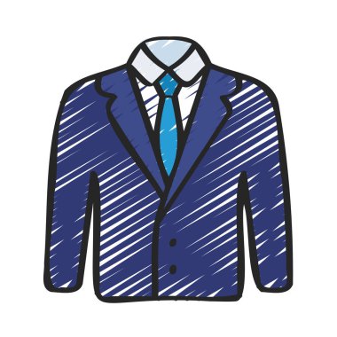 Takım Elbise Ceketi Web simgesi vektör illüstrasyonu