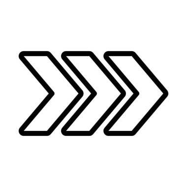 Keskin Oklar simgesini beyaz arkaplanda ayır. vektör.