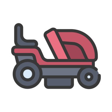 Lawnmower simgesi vektör illüstrasyon tasarımı üzerinde sür