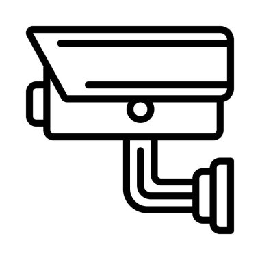 CCTV güvenlik kamerası vektör resimleme simgesi  