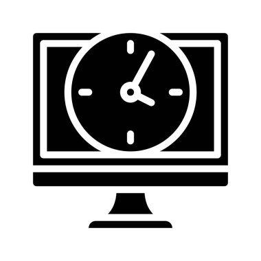 İzole edilmiş saat simgesi vektör tasarımı