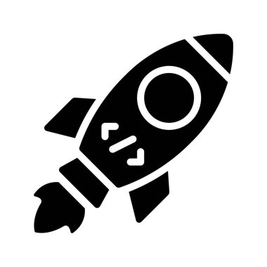 roket fırlatma simgesi vektör çizimi