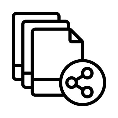 Dosya paylaşım simgesi, vektör illüstrasyonu