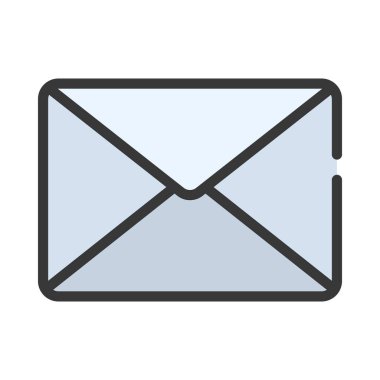 Kapatılan E- posta simgesi, vektör illüstrasyonu 