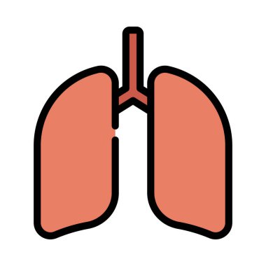 Akciğerler simge vektör çizim tasarım