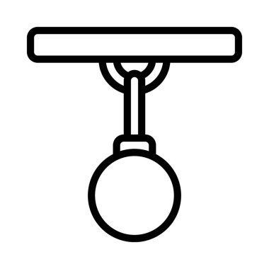 Gerilim Gücü Topu düz simgesi, vektör illüstrasyonu 