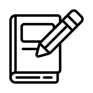 Kitap simgesi, vektör illüstrasyonu yaz