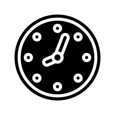 İzole edilmiş saat simgesi vektör tasarımı