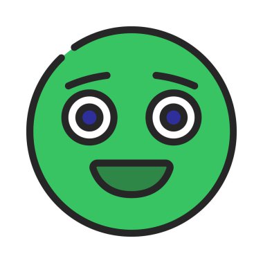 Mutlu Emoji vektör illüstrasyon tasarımı