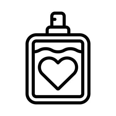 Aşk Parfümü simgesi, vektör illüstrasyonu