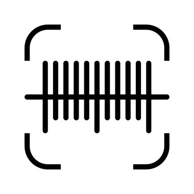 Tarama Ürünü Barkod simgesi vektör illüstrasyonuName 