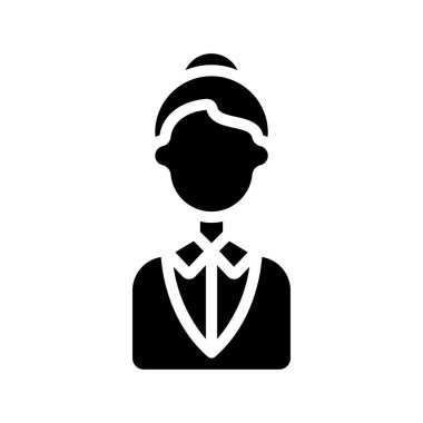 iş kadını web simgesi vektör illüstrasyonu