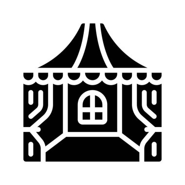 Marquee web simgesi düz tasarım, vektör illüstrasyonu